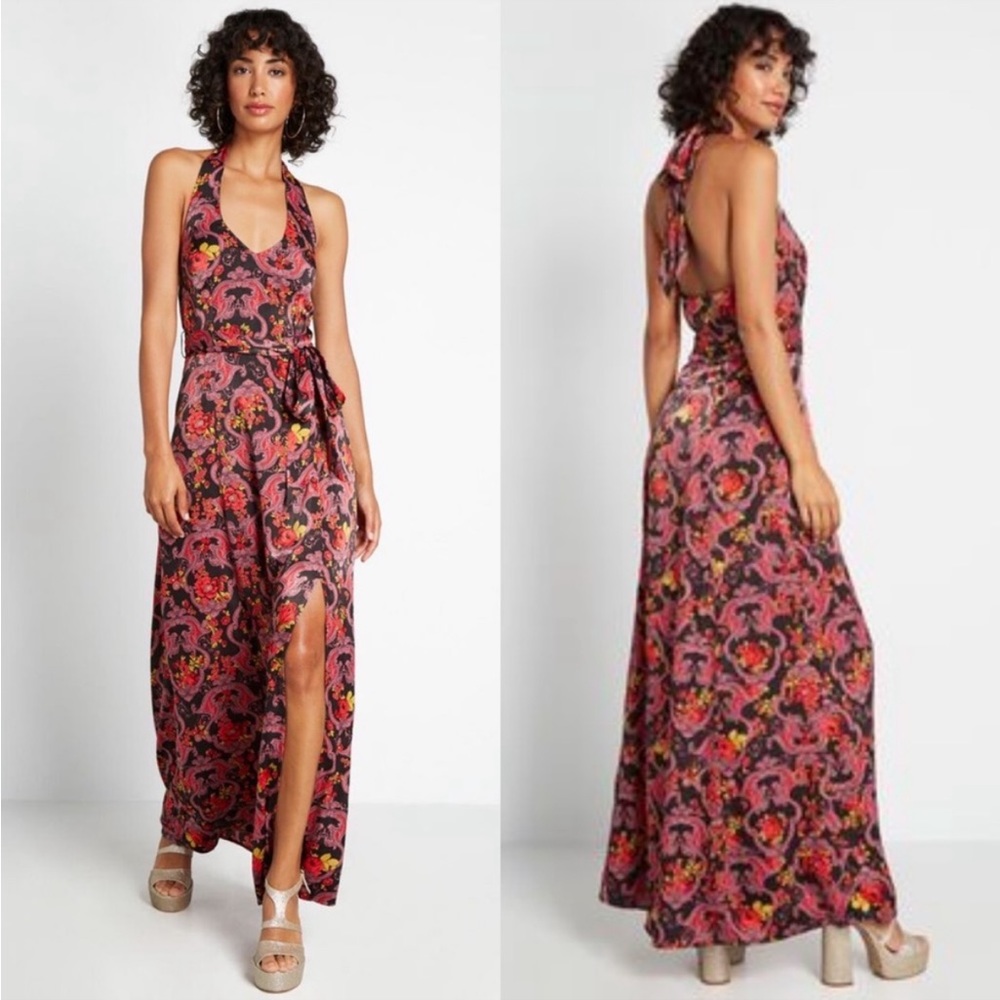 ModCloth We'll Meet Again Halter Maxi Dress